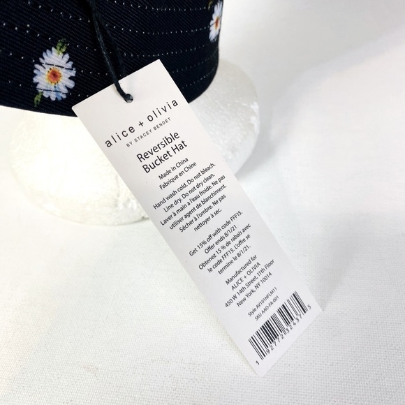 Alice + Olivia Reversible Daisy Bucket Hat OS - Picture 6 of 6